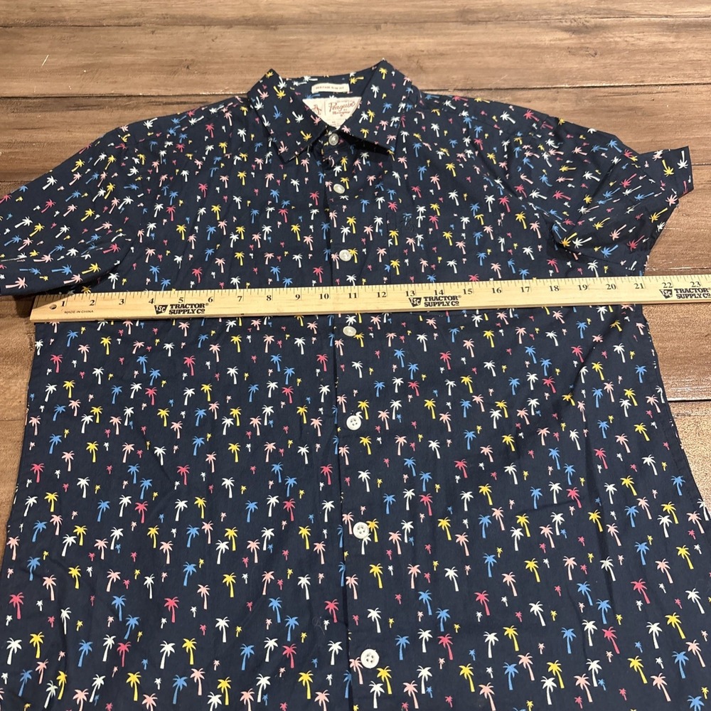 Penguin Button Up Shirt Palm Trees Heritage Slim Fit Short Sleeve Mens‎ Medium - Picture 7 of 10